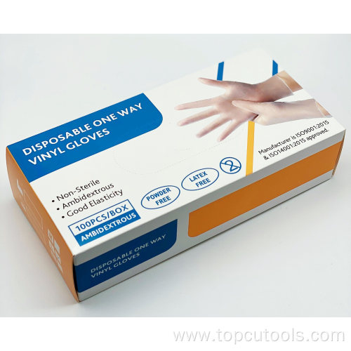 PVC Vinyl Gloves Disposable One Way Powder Free